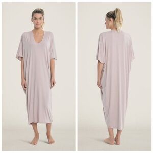 Barefoot Dreams Luxe Milk Jersey Caftan Loungewear Faded Rose Size OS